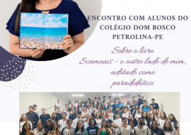 Encontro com alunos colégio Dom Bosco Scamonis paradidático