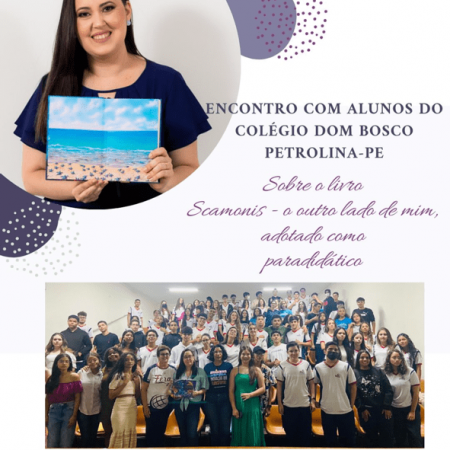 Encontro com alunos colégio Dom Bosco Scamonis paradidático